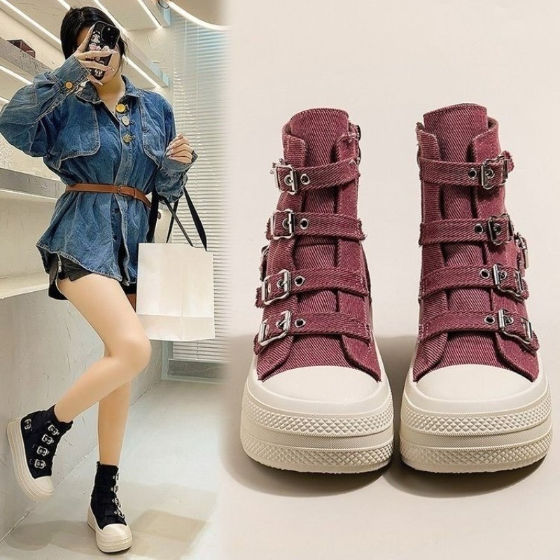 Women'S Fashion Walking Shoes - Tênis Feminino Casual Versátil de Plataforma