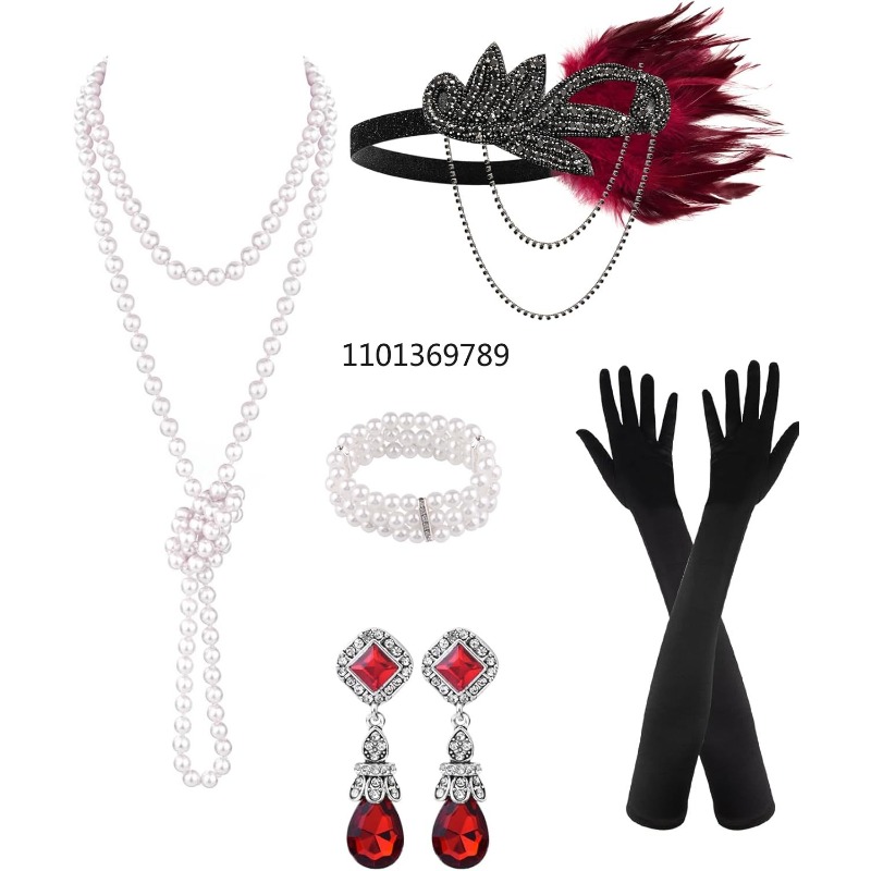 Women'S Fashion Roaring 20S - 6 Peças de Acessórios Flapper dos