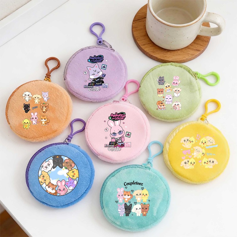 Coin Purse Women - Novo Porta-Moedas e Chaveiro Kpop ATEEZ