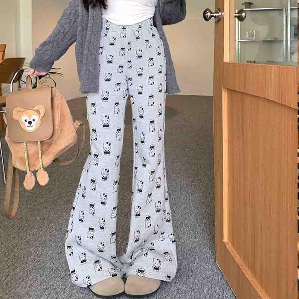 Women'S Fashion Trousers - Calças Sanrio Hello Kitty Y2K Kawaii,