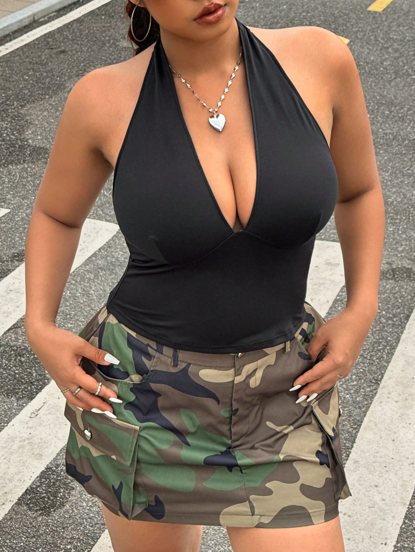 Women'S Fashion Vest Tops - Nova moda cor sólida plus size