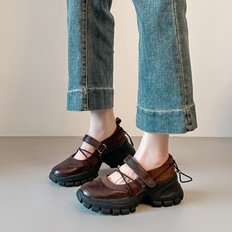 Women'S Fashion Walking Shoes - Novos Sapatos Retro Ballet Mary Jane,