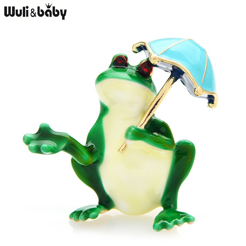 Women'S Fashion Umbrella - Wuli & baby-Broches de sapo guarda-chuva