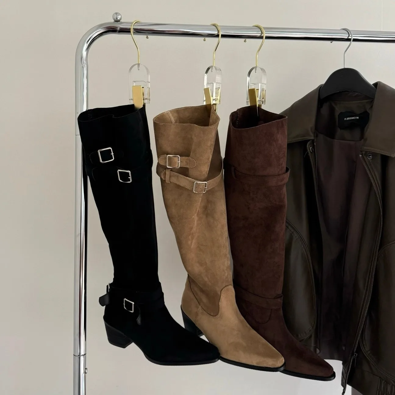 Women'S Fashion Trousers - Vintage camurça feminina calças pernas botas