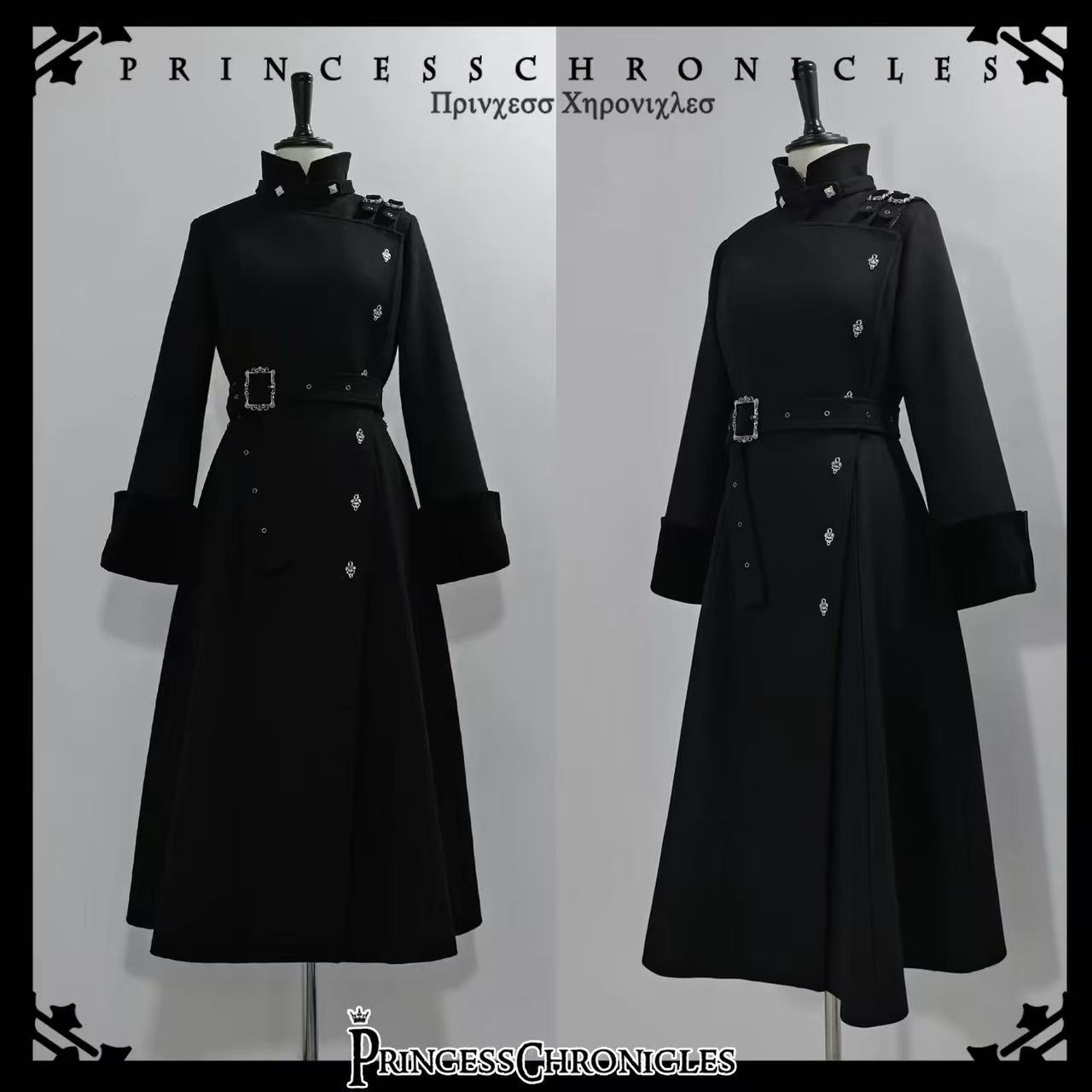 Women'S Fashion Jackets - Casaco Longo de Lã Estilo Gótico