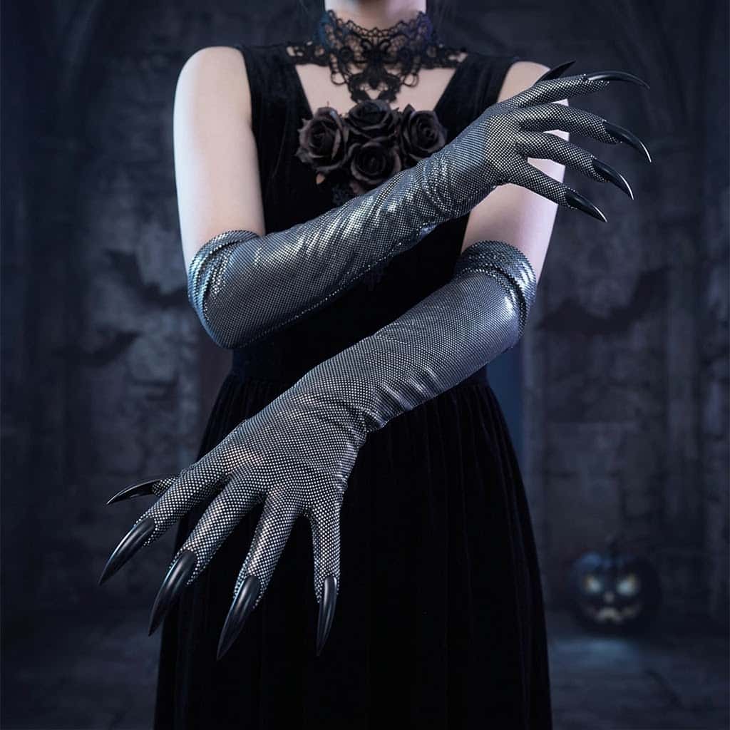 Women Fashion Gloves - Luvas Longas Góticas Y2K Moon Girl