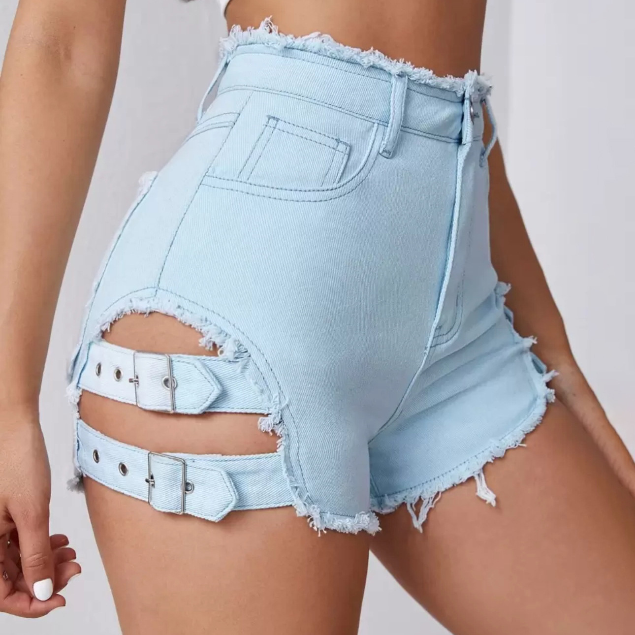 Women'S Fashion Trousers - Shorts Jeans Feminino Cintura Alta com