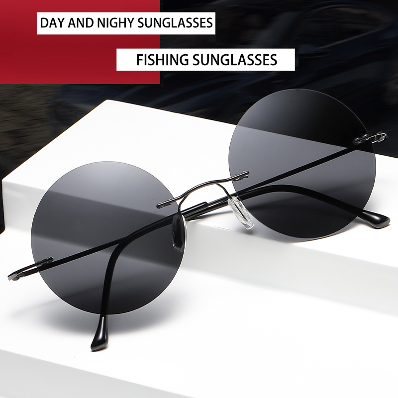 Women Fashion Glasses - BOYSEEN Óculos de sol circulares polarizados