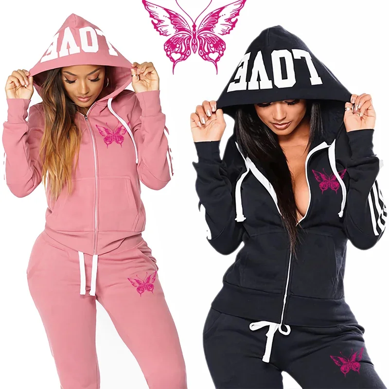 Women'S Fashion Zip Up Hoodies - 2026 Novo Conjunto Feminino Moderno de
