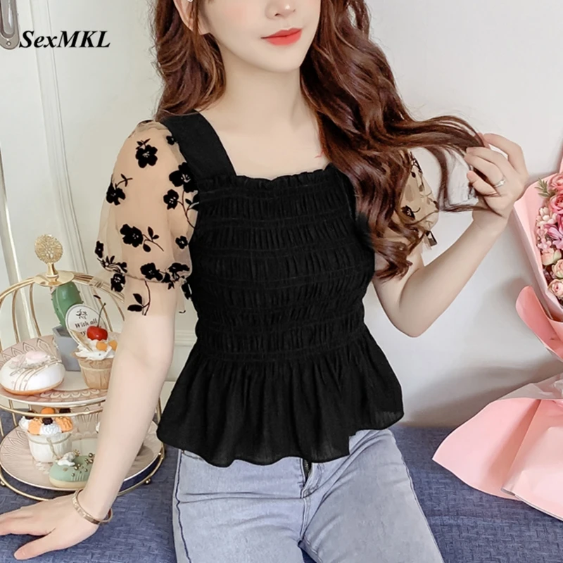 Corset Top Boned - Blusa Feminina de Verão com Manga