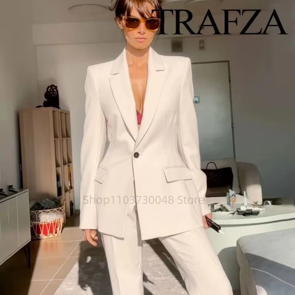 Women'S Fashion Jackets - Conjunto de Blazer e Calças para
