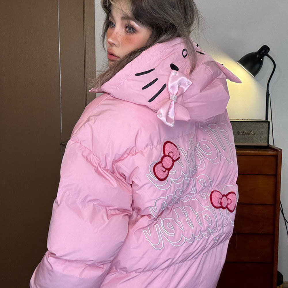 Women'S Fashion Jackets - Jaqueta de Algodão Estilo Hello Kitty,