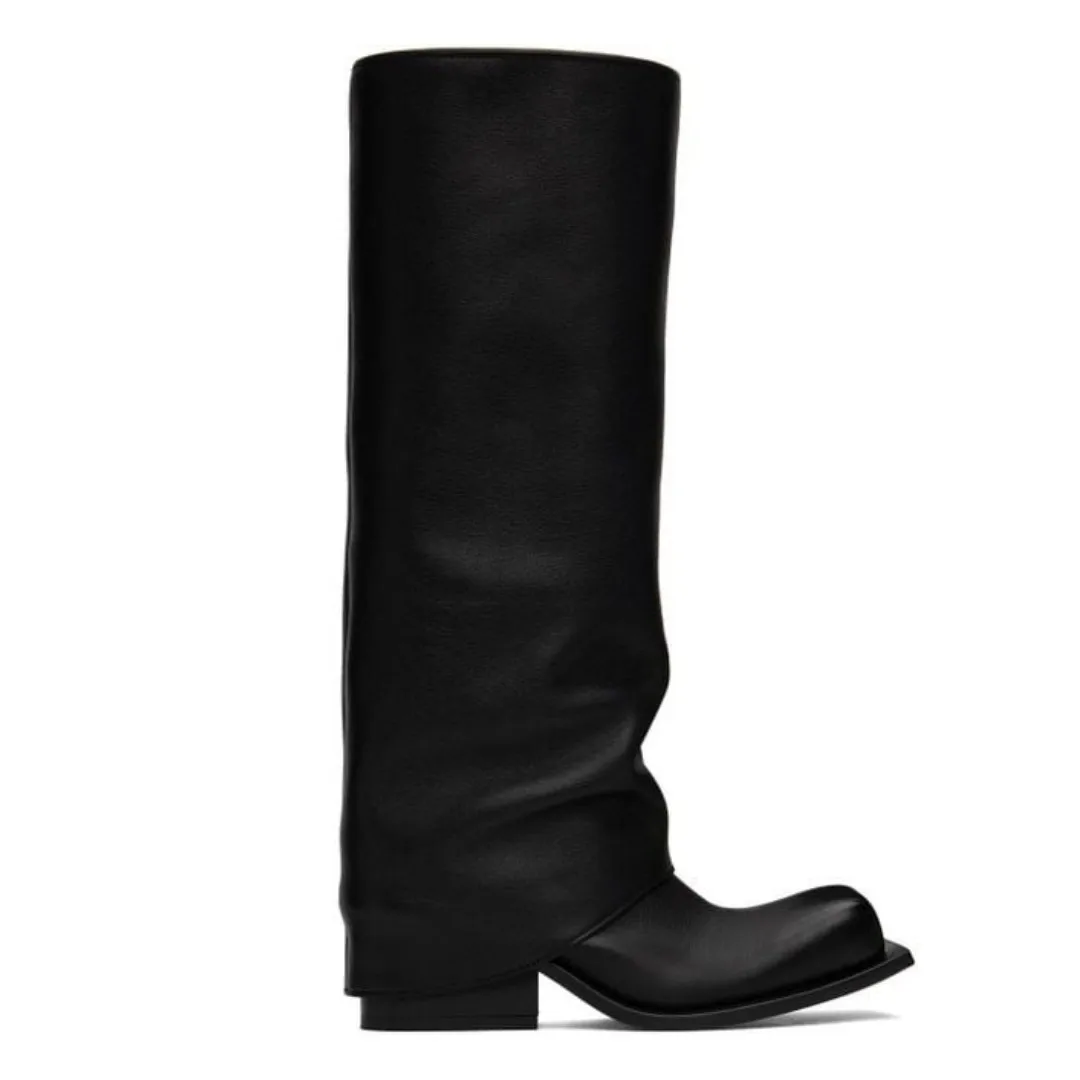 Botas de salto grosso dedo do  - Women'S Fashion Trousers avaliação e preço