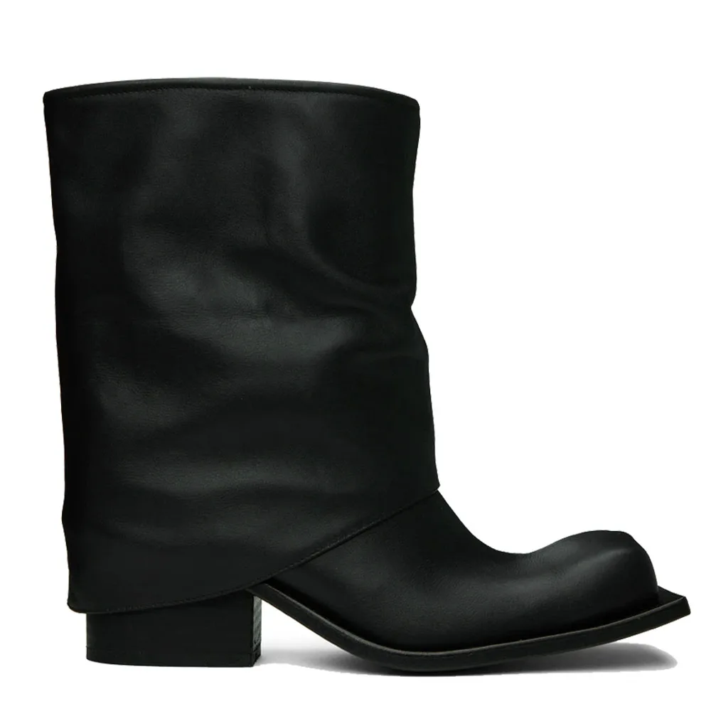 Botas de salto grosso dedo do  - Women'S Fashion Trousers avaliação e preço