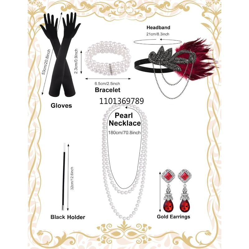 6 Peças de Acessórios Flapper  - Women'S Fashion Roaring 20S avaliação e preço