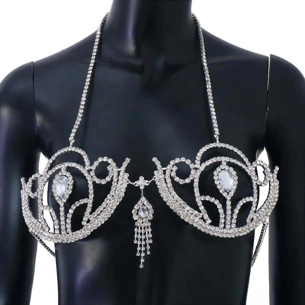 Sutiã de biquíni strass de lux - Women'S Fashion Harness avaliação e preço