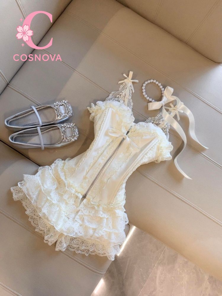 Conjunto de Top de Renda Cute  - Corset Top Boned avaliação e preço