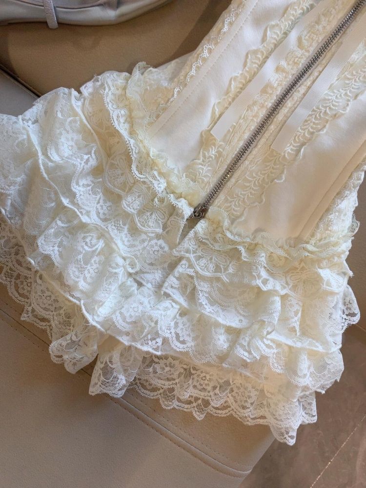 Conjunto de Top de Renda Cute  - Corset Top Boned avaliação e preço