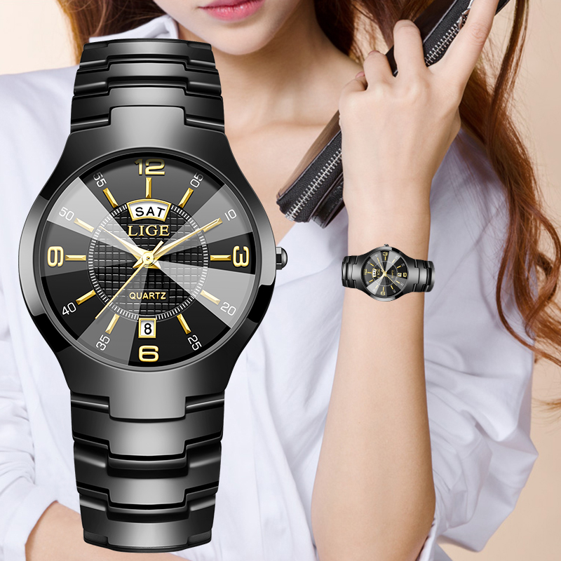LIGE Moda Elegante Relógio de  - Fashion Women Watch avaliação e preço