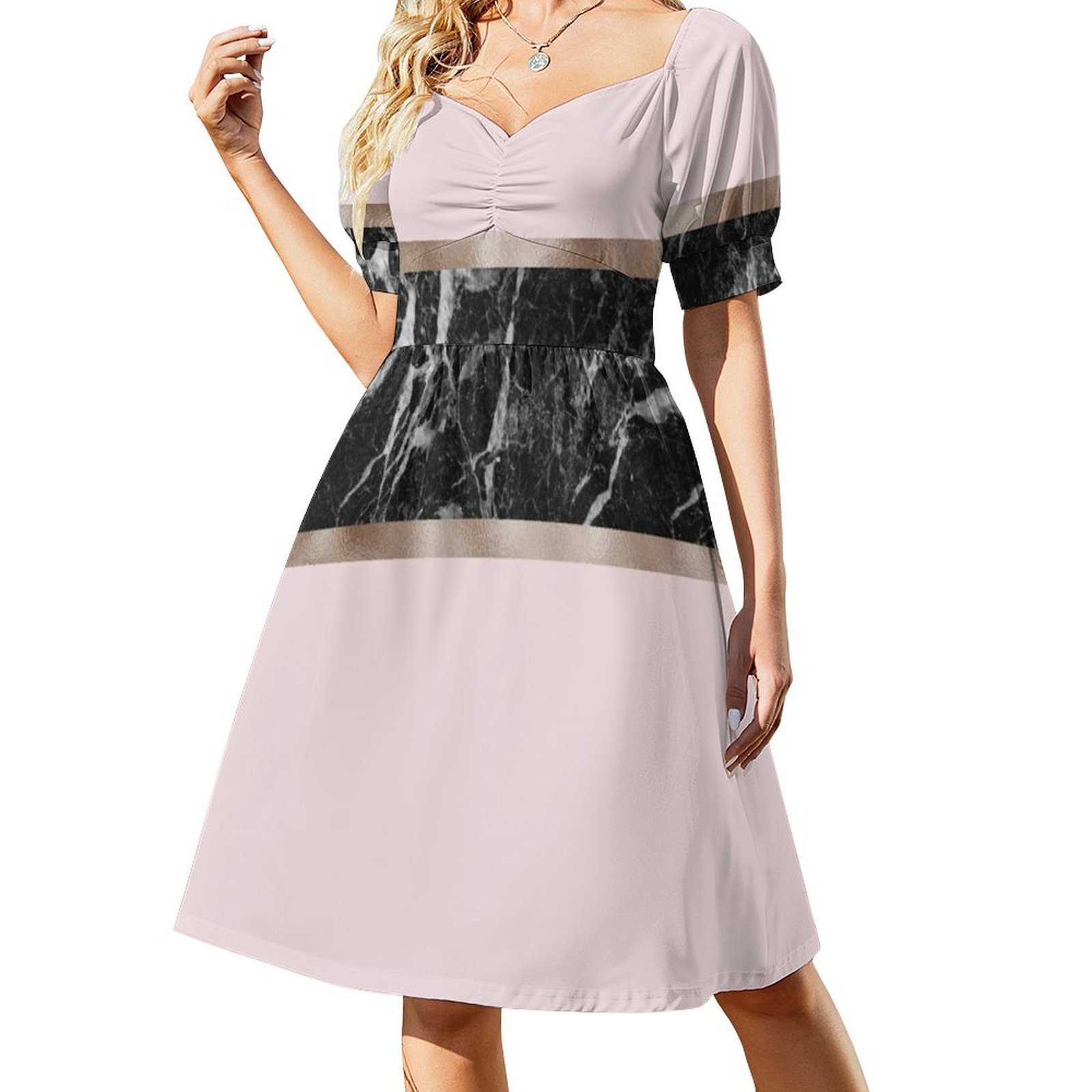Morangos e creme-mármore preto - Women Fashion Gown avaliação e preço