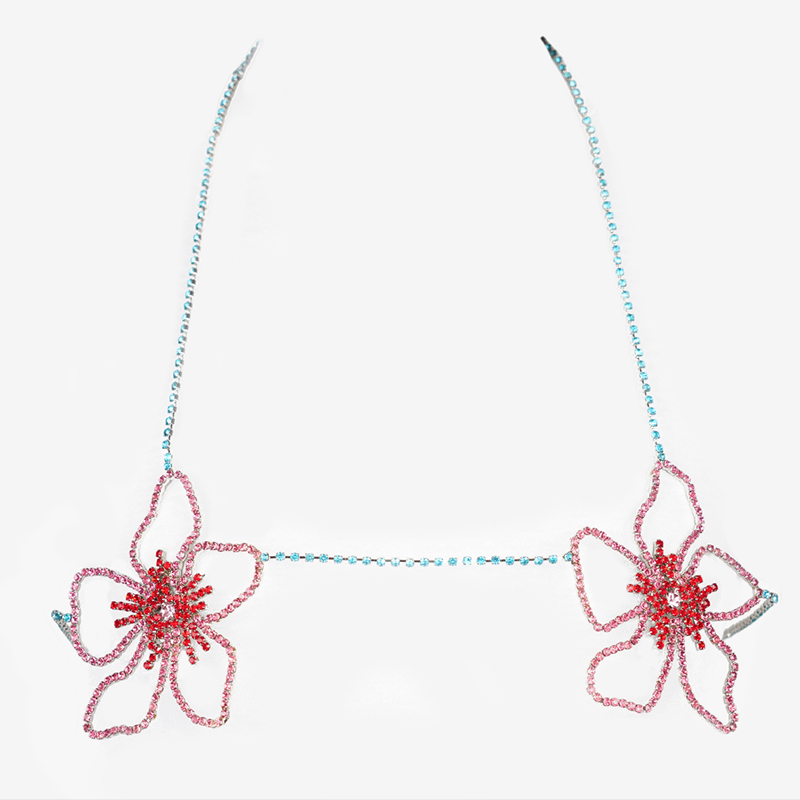 Stonefans rosa flor peito corr - Women'S Fashion Harness avaliação e preço
