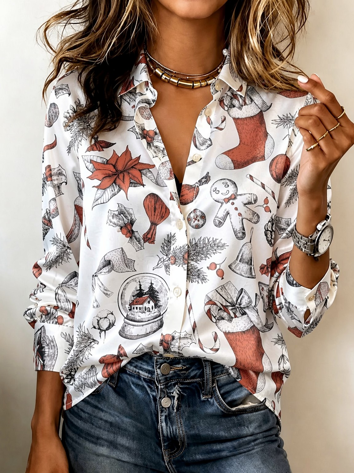 Blusa de Cetim com Gola Macia  - Women Fashion Outfits avaliação e preço