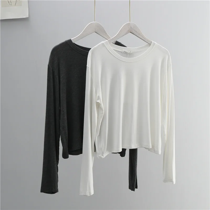 Camiseta de Manga Longa em Mis - Women'S Fashion Tops avaliação e preço