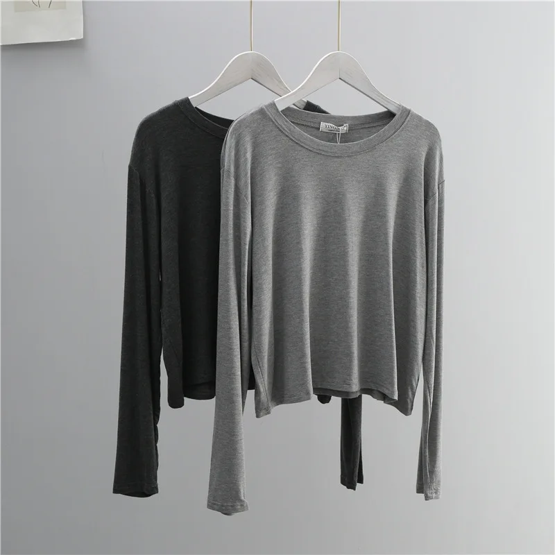 Camiseta de Manga Longa em Mis - Women'S Fashion Tops avaliação e preço