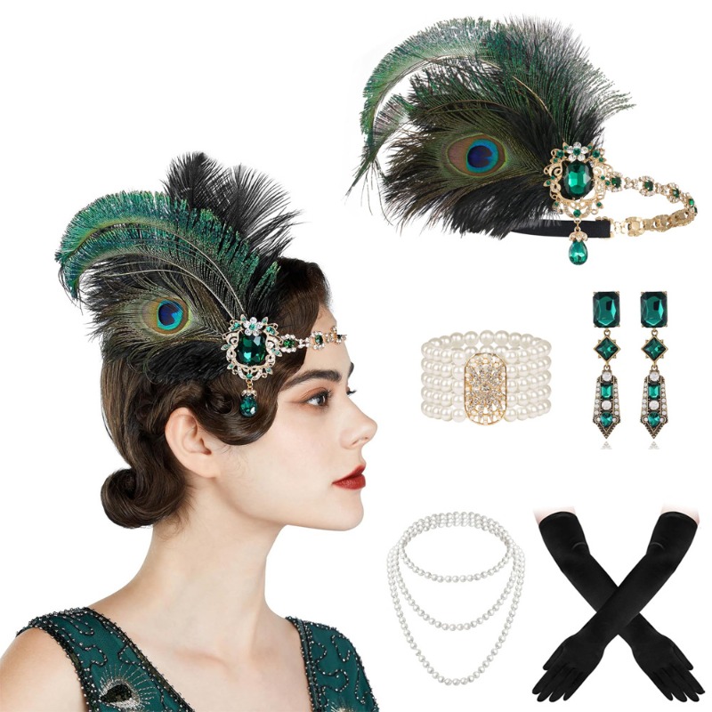 Conjunto de acessórios flapper - Women'S Fashion Roaring 20S avaliação e preço