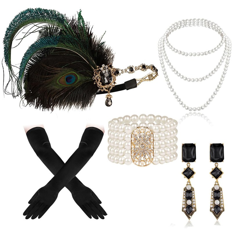 Conjunto de acessórios flapper - Women'S Fashion Roaring 20S avaliação e preço