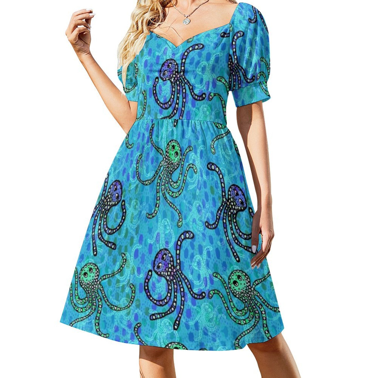 Polvo festa padrão-tripppy cor - Women Fashion Gown avaliação e preço