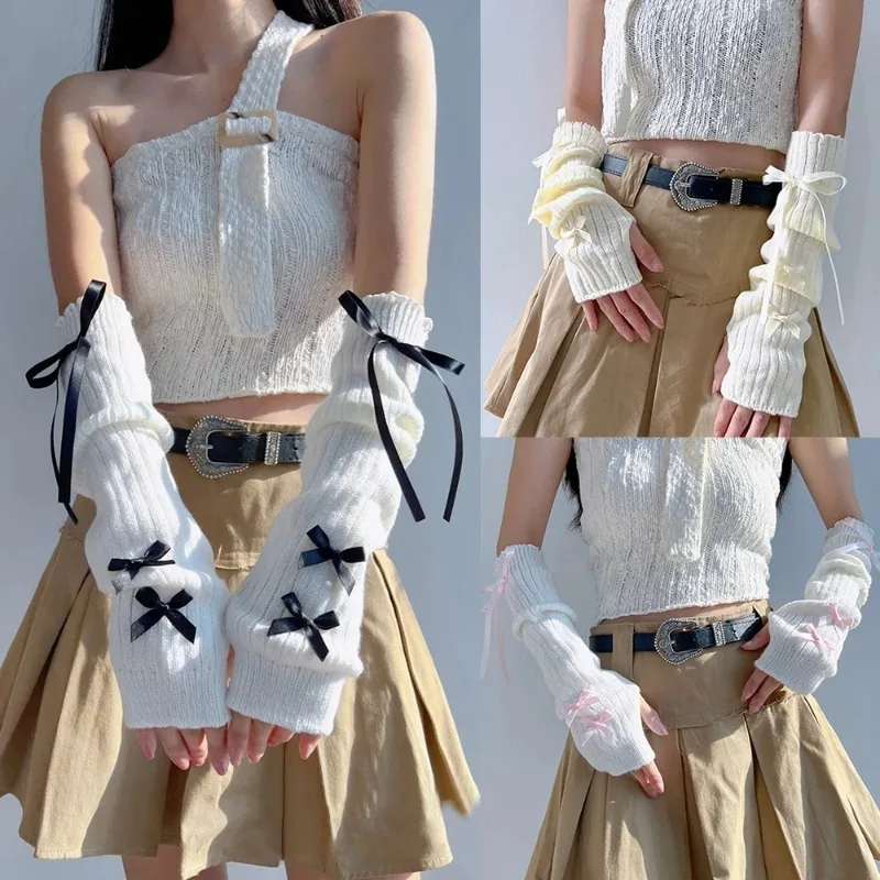 Feminino y2k moda aquecedores  - Women Fashion Gloves avaliação e preço