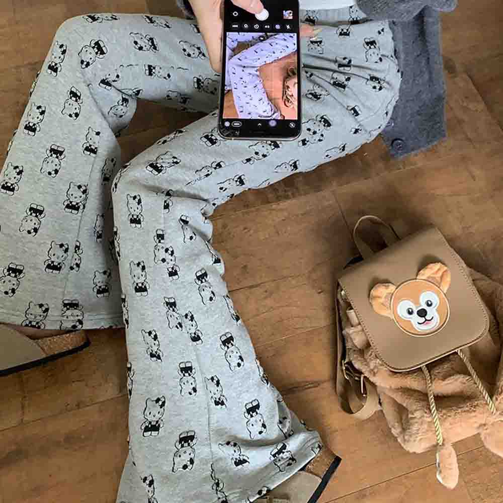 Calças Sanrio Hello Kitty Y2K  - Women'S Fashion Trousers avaliação e preço