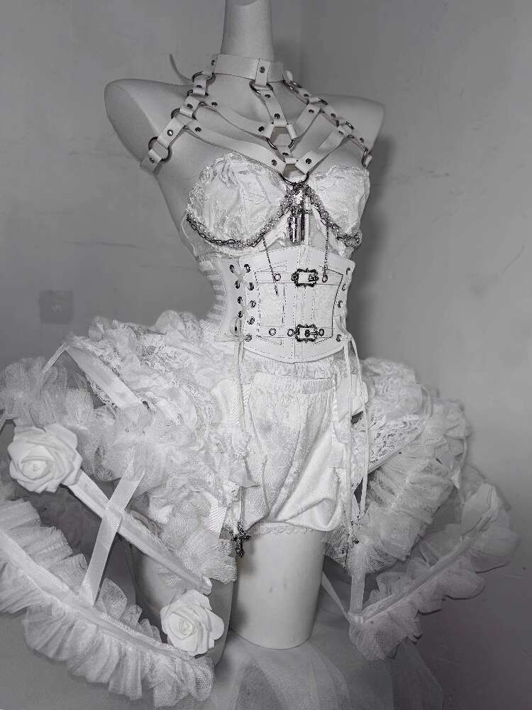 Lolita traje flor osso pesado  - Corset Top Boned avaliação e preço