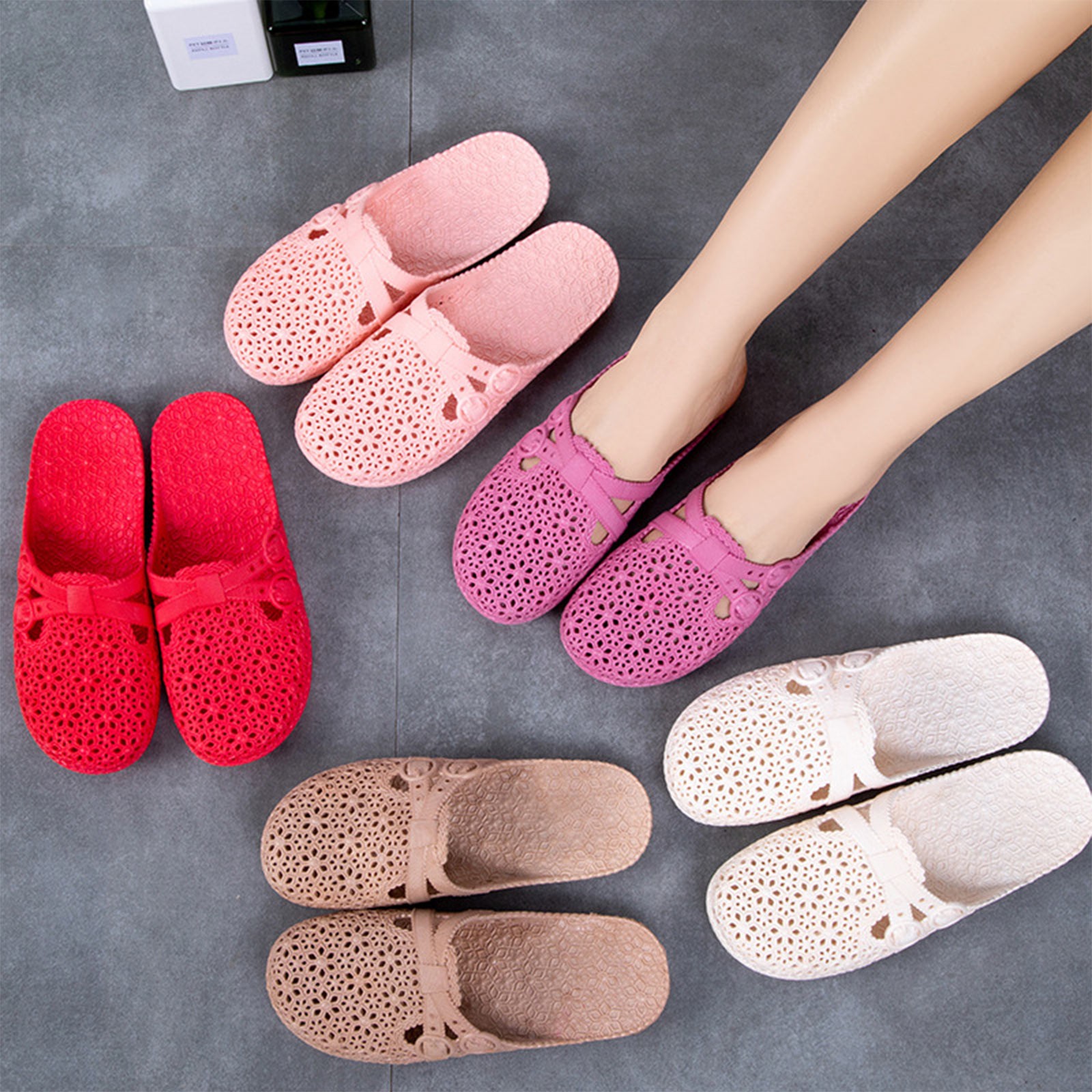 Wrap-toe chinelos respiráveis  - Women'S Fashion Walking Shoes avaliação e preço