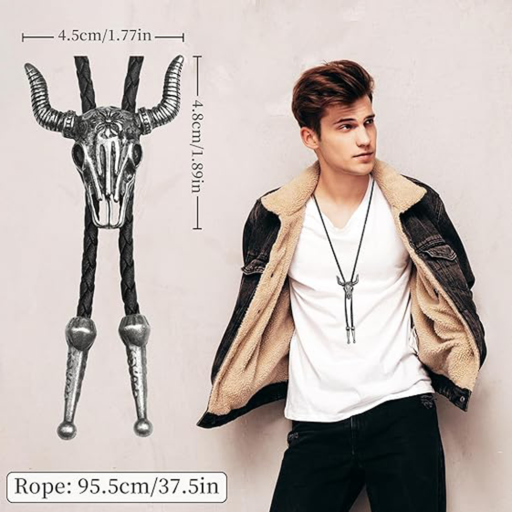 Colar de Couro Masculino, Cola - Women'S Fashion Wild West avaliação e preço