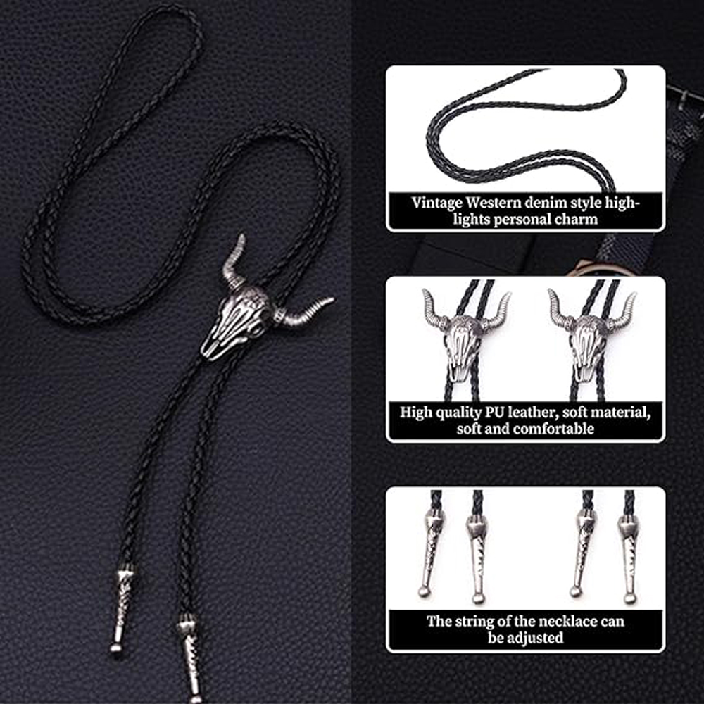 Colar de Couro Masculino, Cola - Women'S Fashion Wild West avaliação e preço