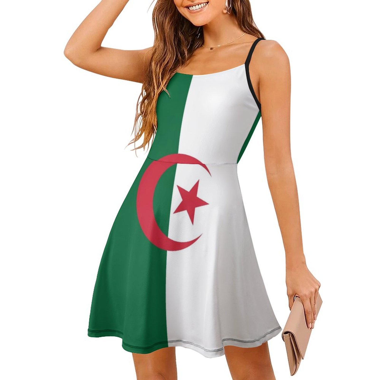 Algerian Flag Boho Chic Dress  - Women Fashion Gown avaliação e preço