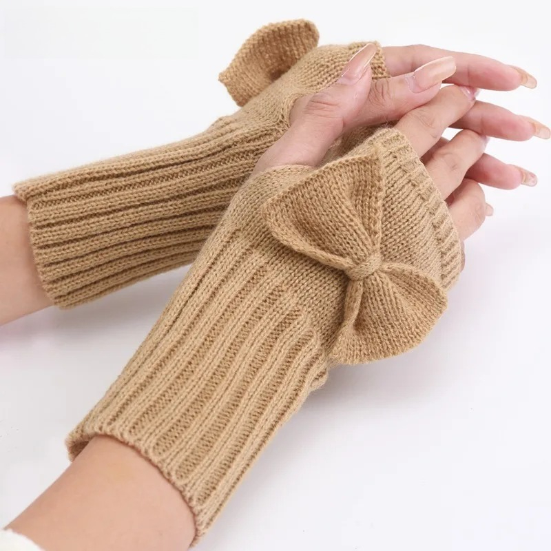 Luvas de Tricô Sem Dedos com L - Women Fashion Gloves avaliação e preço