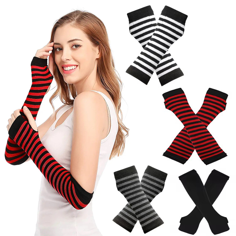 Luvas Longas de Malha Y2K para - Women Fashion Gloves avaliação e preço