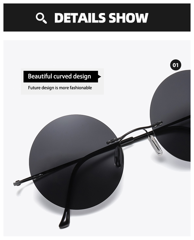 BOYSEEN Óculos de sol circular - Women Fashion Glasses avaliação e preço