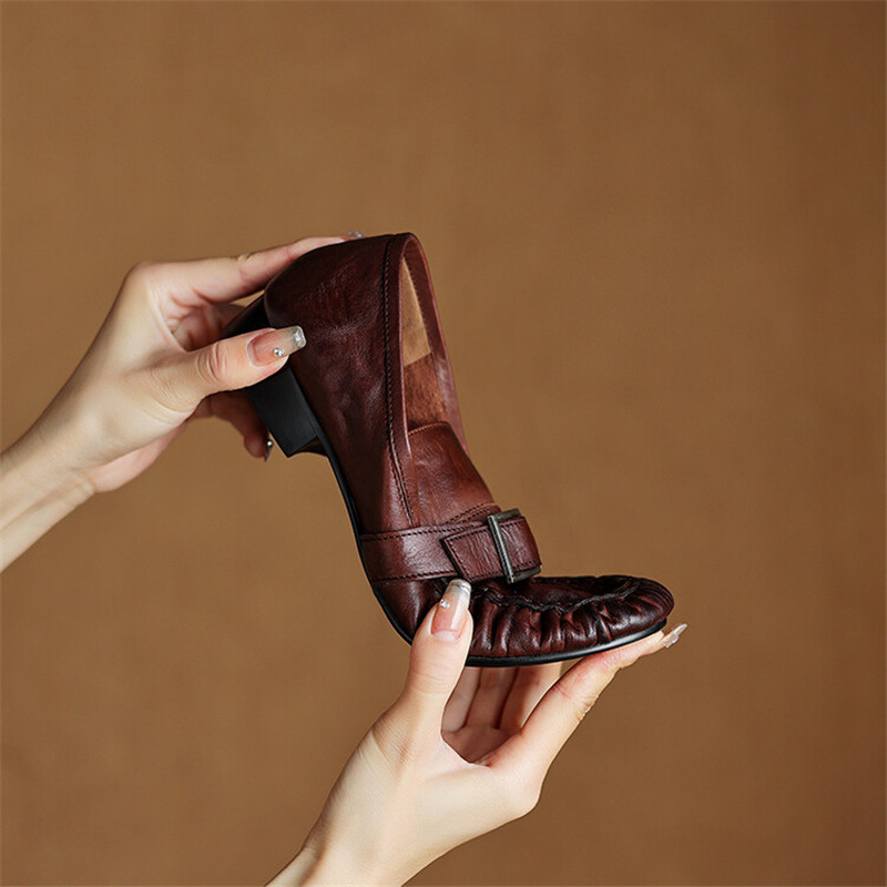 Mocassins de couro genuíno par - Women'S Fashion Walking Shoes avaliação e preço
