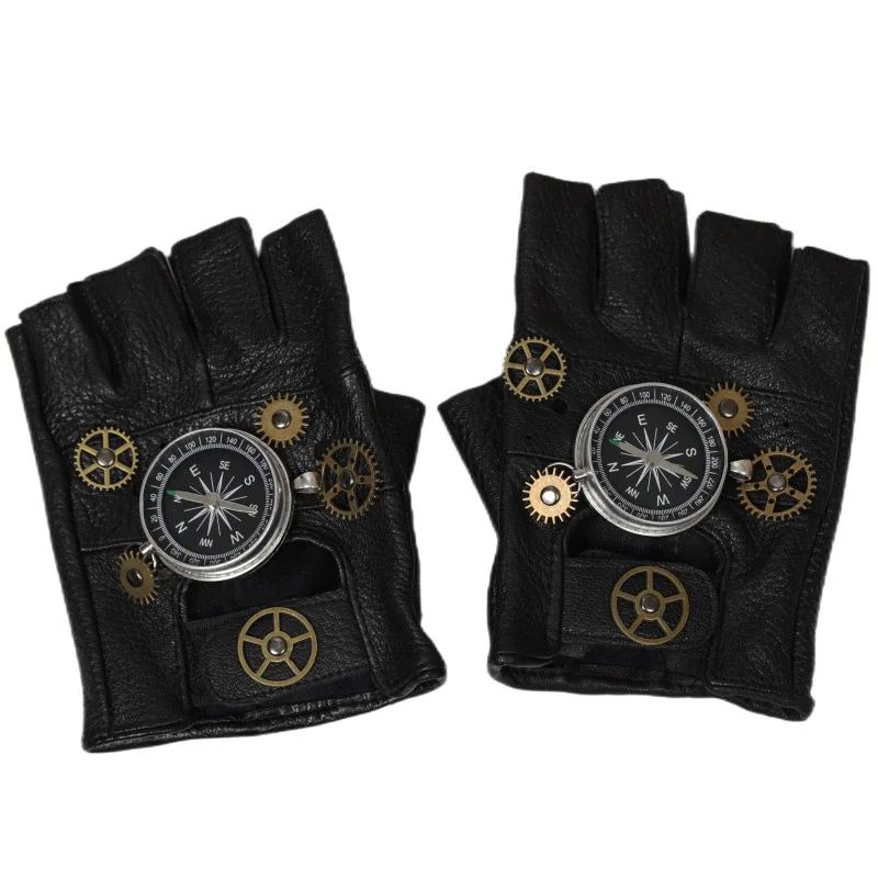 Steampunk couro do plutônio se - Women Fashion Gloves avaliação e preço