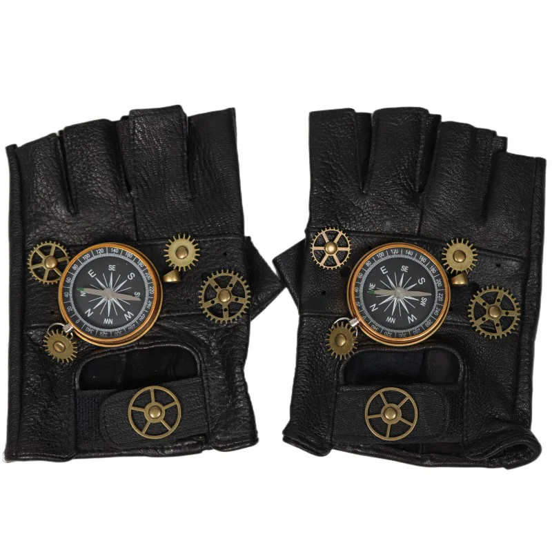 Steampunk couro do plutônio se - Women Fashion Gloves avaliação e preço