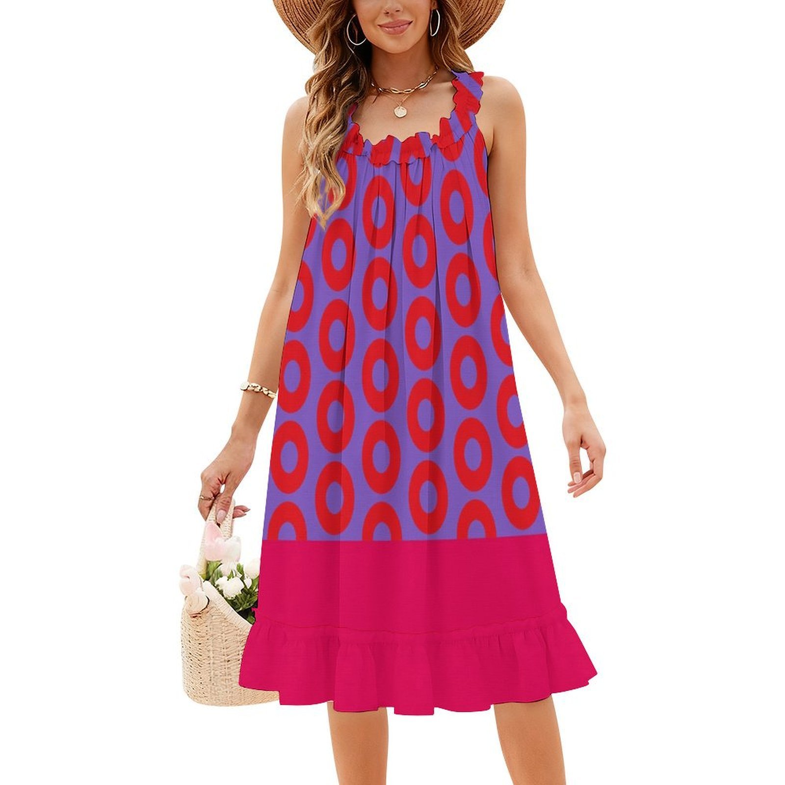 Phish-fishman donut boho chiqu - Women Fashion Gown avaliação e preço