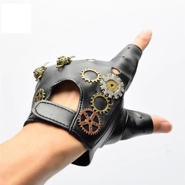 Steampunk couro do plutônio se - Women Fashion Gloves avaliação e preço