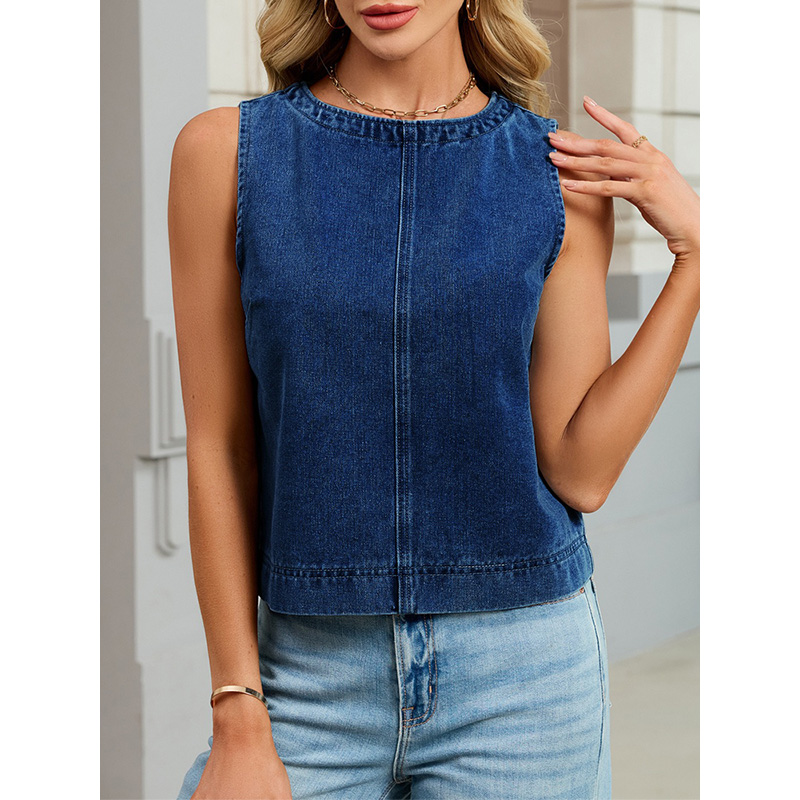 Colete Jeans Feminino Casual B - Women'S Fashion Vest Tops avaliação e preço