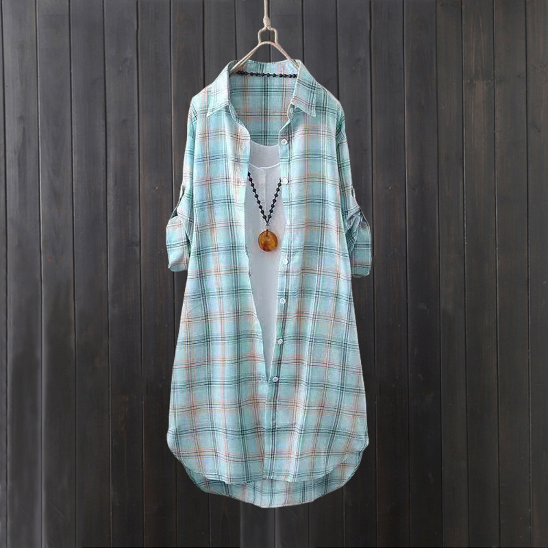 Camisa xadrez feminina de verã - Women'S Fashion Jackets avaliação e preço