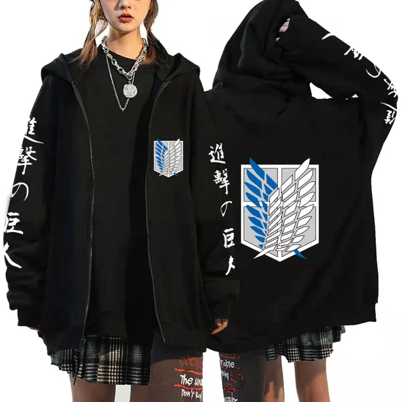 Anime zíper moletom com capuz  - Women'S Fashion Zip Up Hoodies avaliação e preço