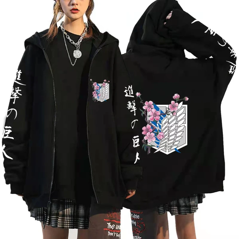 Anime zíper moletom com capuz  - Women'S Fashion Zip Up Hoodies avaliação e preço